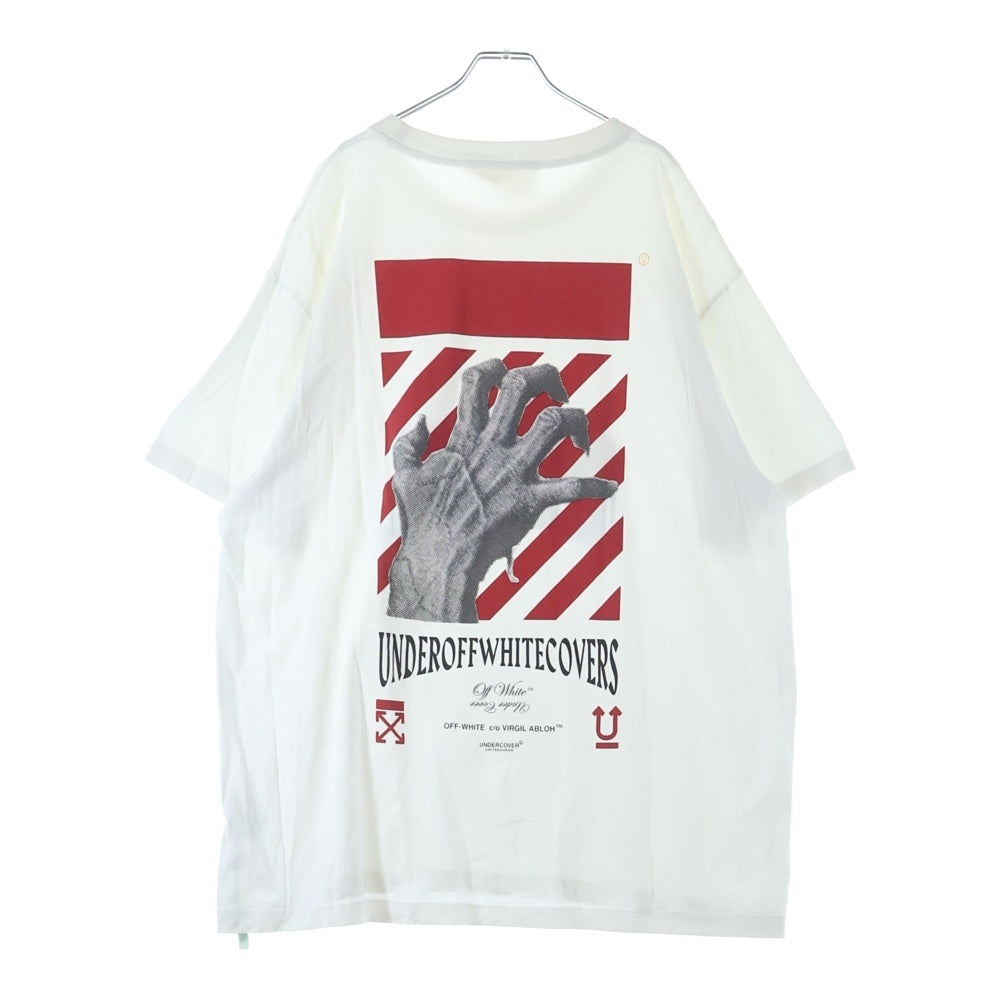 OFF-WHITE(オフホワイト) 19AW ×UNDERCOVER HAND DART S/S T-SHIRT アンダーカバー ハンドダート プリント クルーネック 半袖Tシャツ カットソー ホワイト OMAA061G19877011