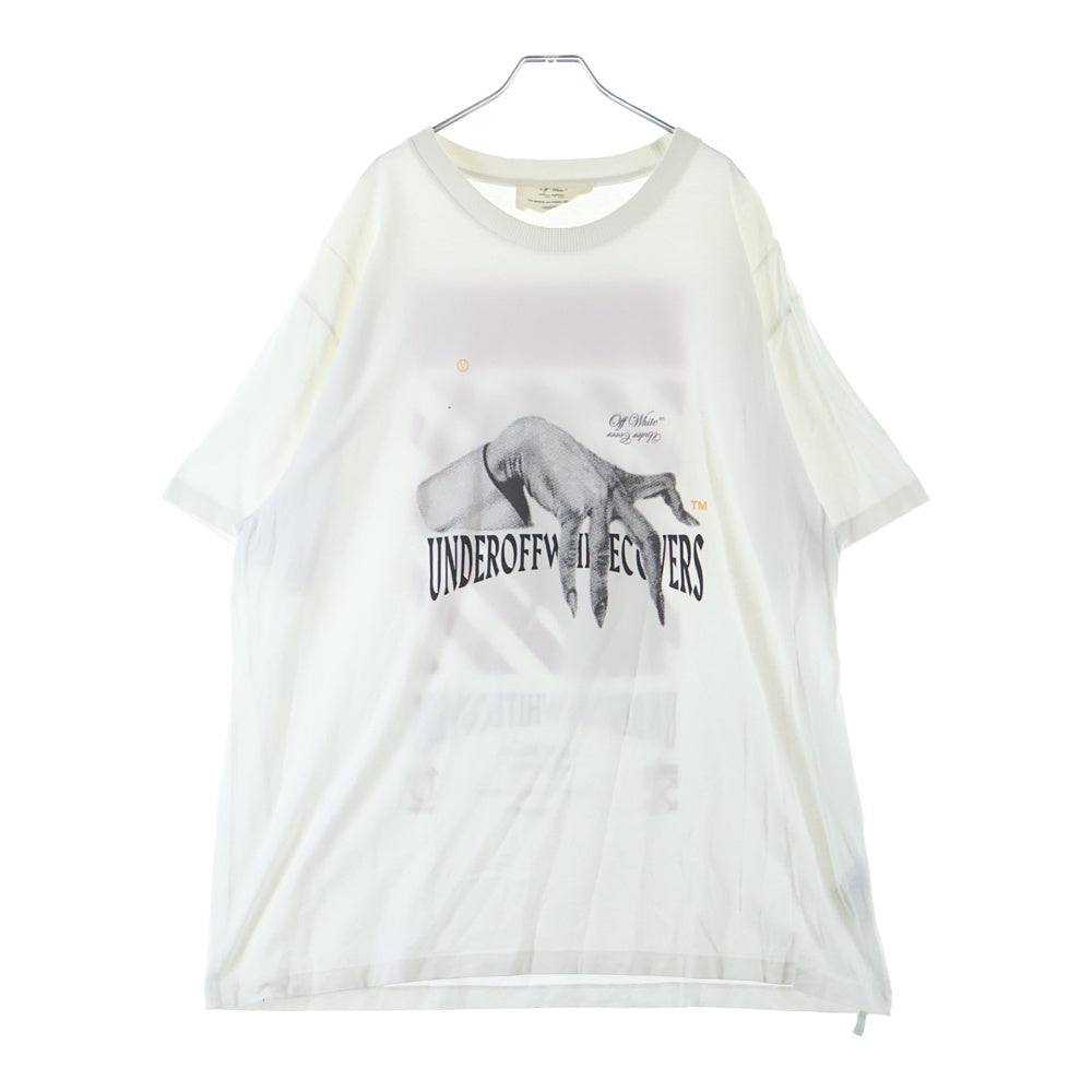 OFF-WHITE(オフホワイト) 19AW ×UNDERCOVER HAND DART S/S T-SHIRT アンダーカバー ハンドダート プリント クルーネック 半袖Tシャツ カットソー ホワイト OMAA061G19877011