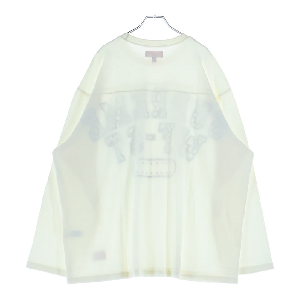 SUPREME(シュプリーム) 24AW Athletic Studded L/S Top アスレチック スタッズ ロゴプリント 長袖Tシャツ カットソー ホワイト