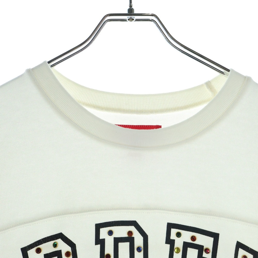 SUPREME(シュプリーム) 24AW Athletic Studded L/S Top アスレチック スタッズ ロゴプリント 長袖Tシャツ カットソー ホワイト