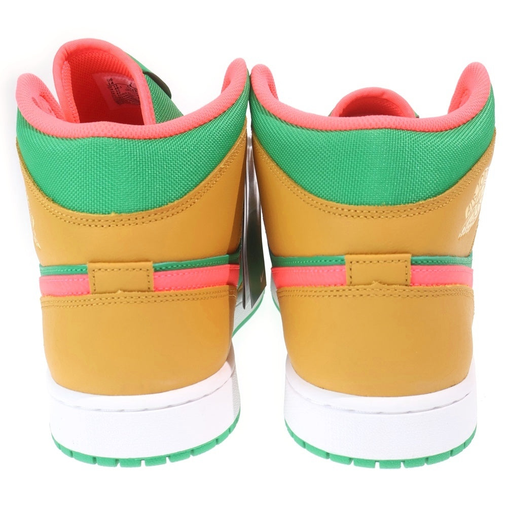 NIKE(ナイキ) AIR JORDAN 1 MID WHEAT AND WATER MELON エアジョーダン ウィート アンド ウォーターメロン ミッドカットスニーカー ブラウン/カーキ US14/32cm DX4332-700
