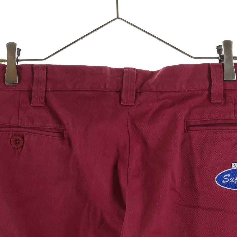 SUPREME(シュプリーム) 21SS Pin Up Chino Pant ピンアップ ロゴ刺繍 チノパンツ レッド