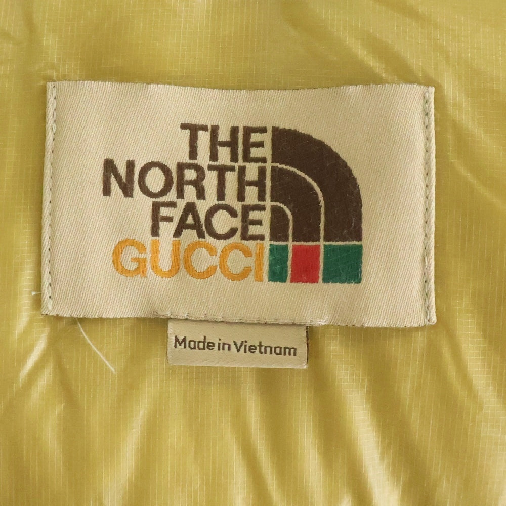 GUCCI(グッチ) 21AW×THE NORTH FACE ノースフェイス ロゴワッペンダウンジャケット ベージュ/アイボリー 663753 XAAC0