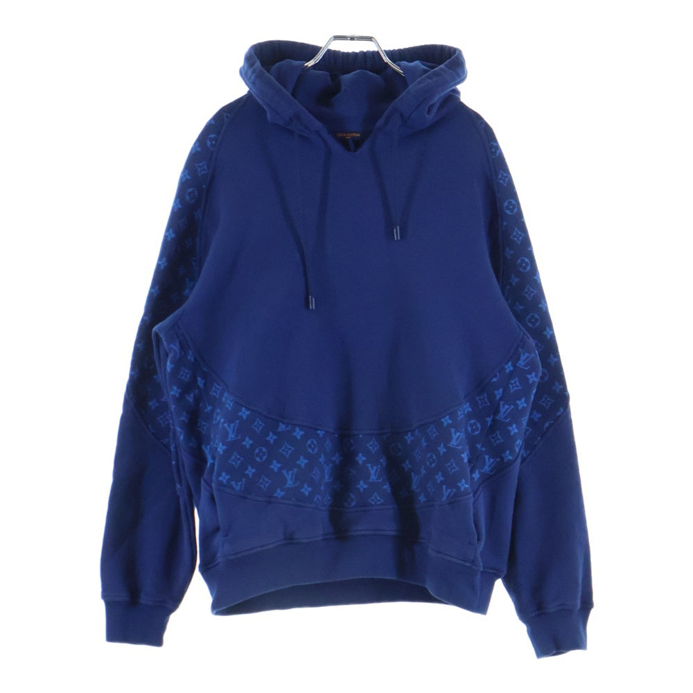 LOUIS VUITTON ルイヴィトン 22AW モノグラム サークルカット スウェットパーカー フーディ ブルー RM222Q UYR HNY40W LOUIS VUITTON(ルイヴィトン) 22AW モノグラム サークルカット