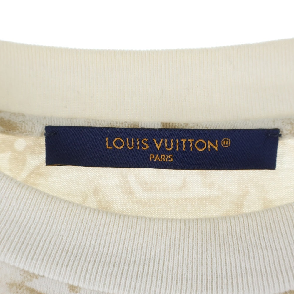 LOUIS VUITTON(ルイヴィトン) 23AW モノグラムプリント半袖Tシャツ カットソー ホワイト/ベージュ RM232M NPG HPY15W
