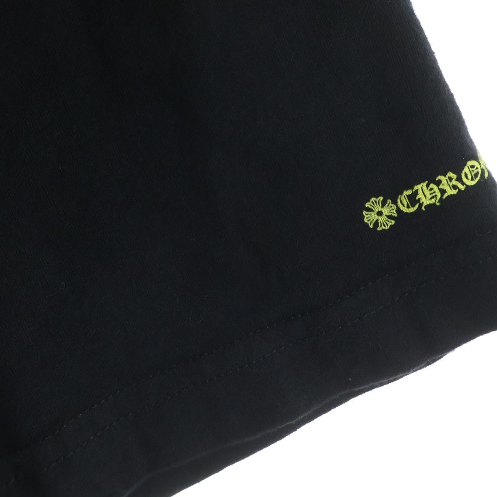 CHROME HEARTS(クロムハーツ) NECK LOGO S/S TEE ネックロゴプリント 半袖Tシャツ カットソー ブラック/グリーン