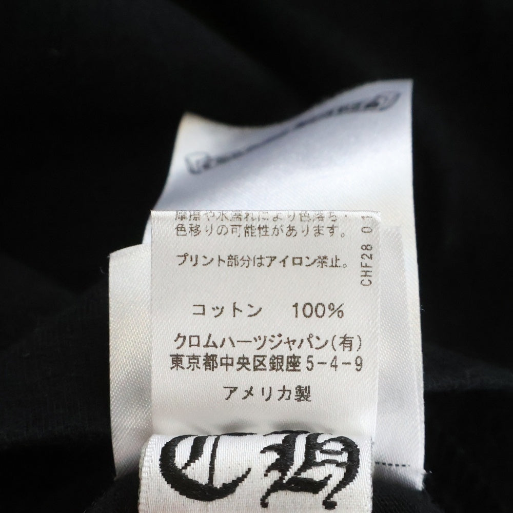 CHROME HEARTS(クロムハーツ) NECK LOGO S/S TEE ネックロゴプリント 半袖Tシャツ カットソー ブラック/グリーン