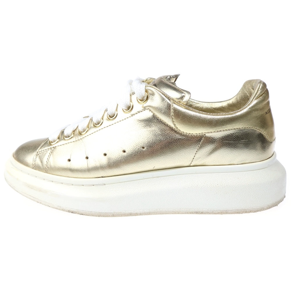Alexander McQueen(アレキサンダーマックイーン) メタリック レザー ローカットスニーカー ゴールド レディース