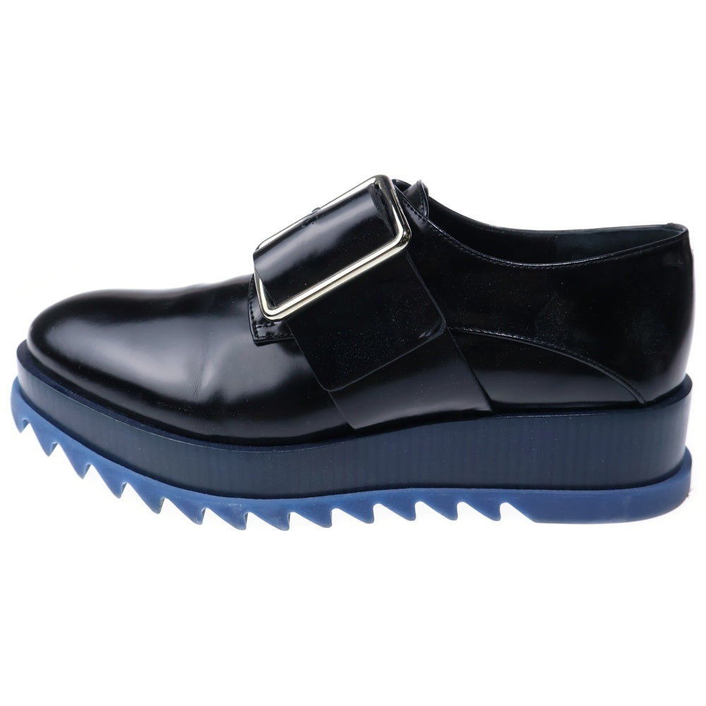 JIL SANDER(ジルサンダー) プラットフォーム レザー ダービーシューズ ブラック/ブルー レディース