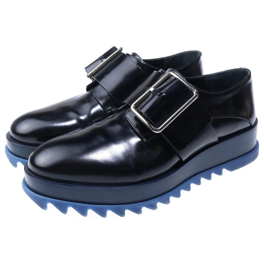 JIL SANDER(ジルサンダー) プラットフォーム レザー ダービーシューズ ブラック/ブルー レディース