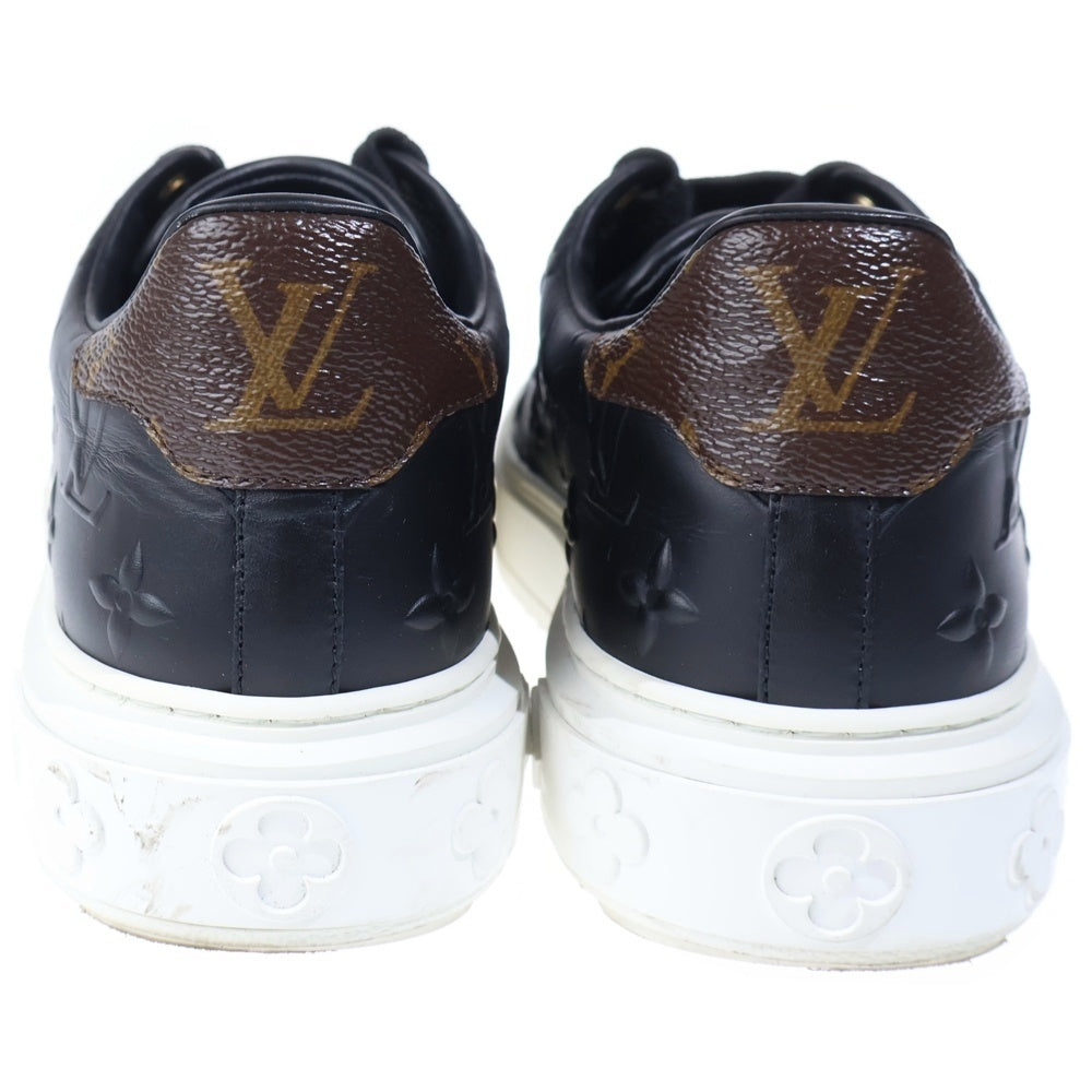 LOUIS VUITTON(ルイヴィトン) タイムアウト ライン スニーカー モノグラムレザーシューズ レディース ブラック