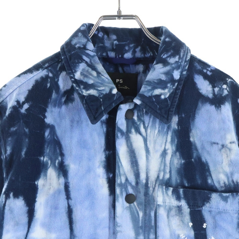 Paul Smith(ポールスミス) 総柄デザイン ジップアップコットンジャケット ブルー PY-HN-78583