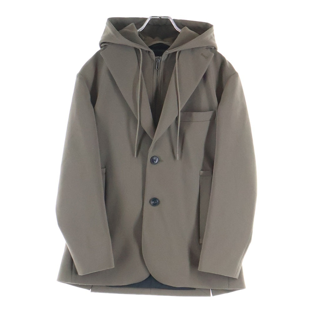 EMPORIO ARMANI(エンポリオアルマーニ) フーデッド付き レイヤード テーラードジャケット カーキ 6R1G73 1NFTZ