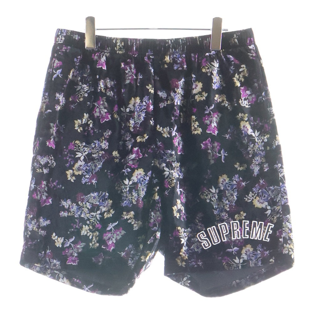 SUPREME(シュプリーム) 19AW Floral Velour Short フローラル ベロアショーツ ハーフパンツ マルチ