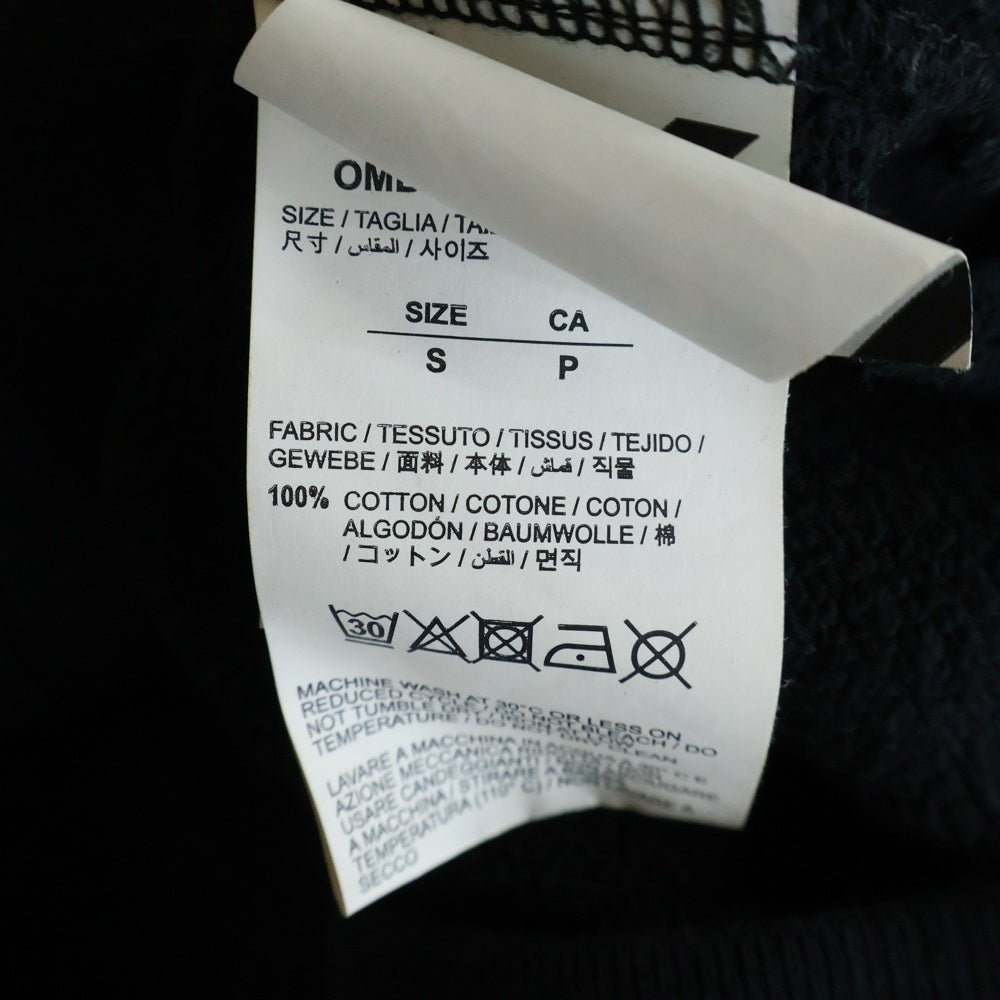 OFF-WHITE(オフホワイト) 19AW ACRYLIC ARROWS ペインティングロゴ スウェットプルオーバーパーカー ブラック OMBB034F19E30010