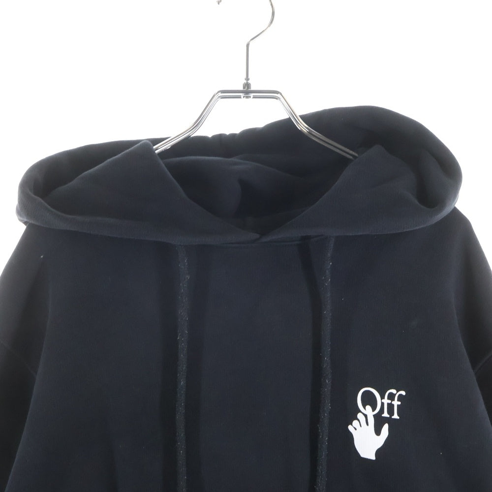 OFF-WHITE(オフホワイト) 20AW Pascal Arrow Hoodie バックロゴプリント スウェットプルオーバーパーカー ブラック OMBB034F20FLE004