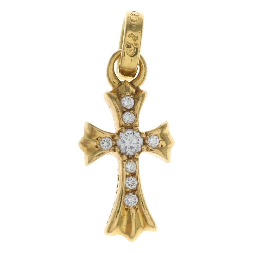 CHROME HEARTS(クロムハーツ) 22K CRS BBYFAT P/DIA ベイビーファットクロス PAVEダイヤ ペンダントトップ ゴールド BCA035