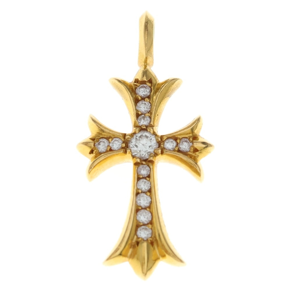 CHROME HEARTS(クロムハーツ) 22K TNY CRSF P/DIA タイニーファットクロス PAVEダイヤ ペンダントトップ ゴールド2300000BCA033