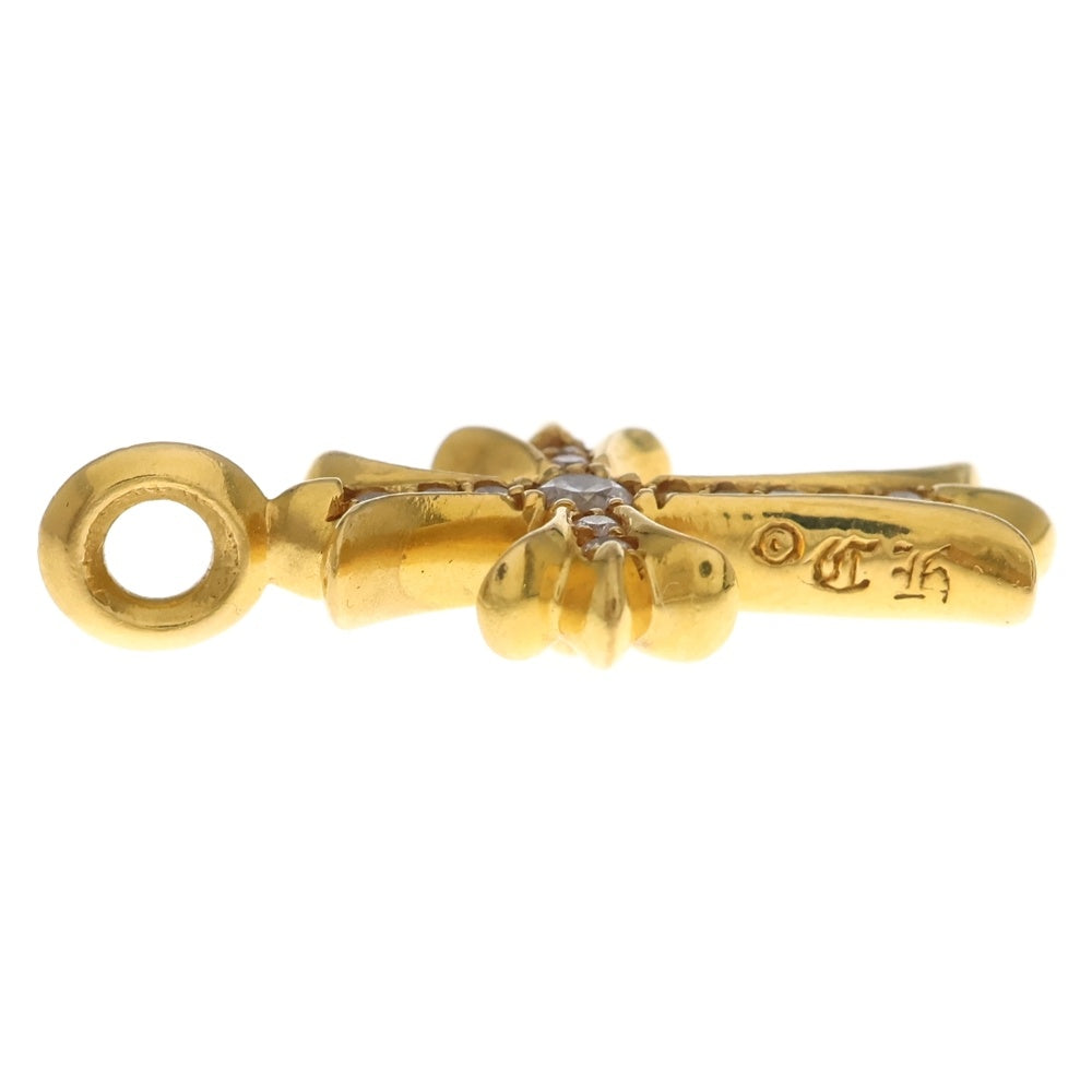 CHROME HEARTS(クロムハーツ) 22K TNY CRSF P/DIA タイニーファットクロス PAVEダイヤ ペンダントトップ ゴールド2300000BCA033