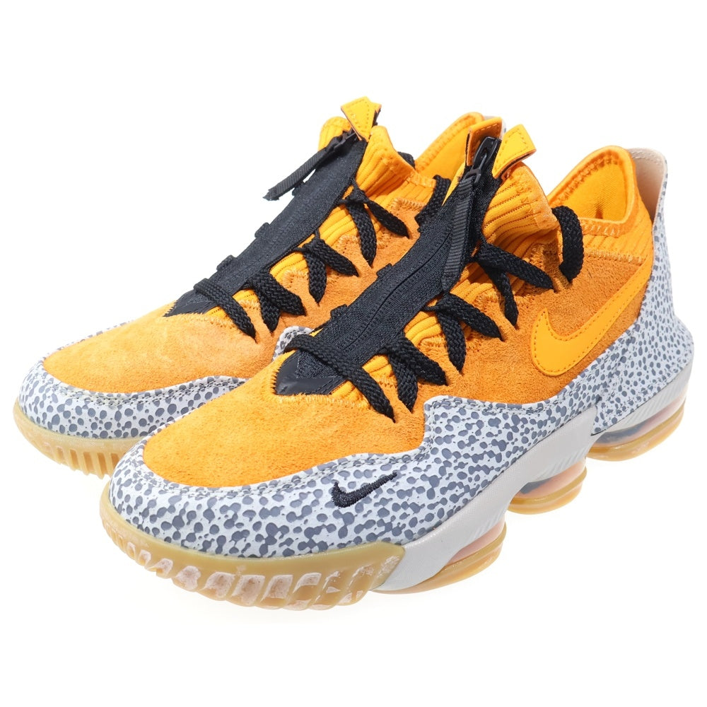 NIKE(ナイキ) ×atmos LEBRON 16 LOW SAFARI アトモス レブロン16 サファリ ローカットスニーカー オレンジ US7/25cm CD9471-800