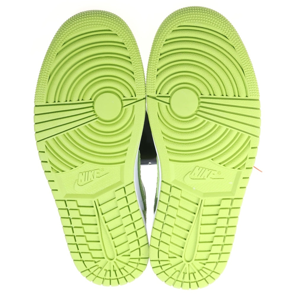 NIKE(ナイキ) WMNS AIR JORDAN 1 MID SE VIVID GREEN SNAKESKIN ィメンズ エア ジョーダン 1 ミッド ヴィヴィッド グリーン スネークスキン ハイカットスニーカー DV2959-113
