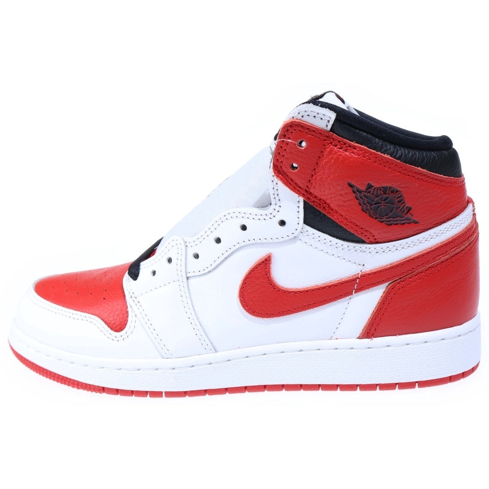 NIKE(ナイキ) AIR JORDAN 1 HIGH OG GS エアジョーダン1 ハイカットスニーカー レッド/ホワイト US7Y/25cm 575441-161