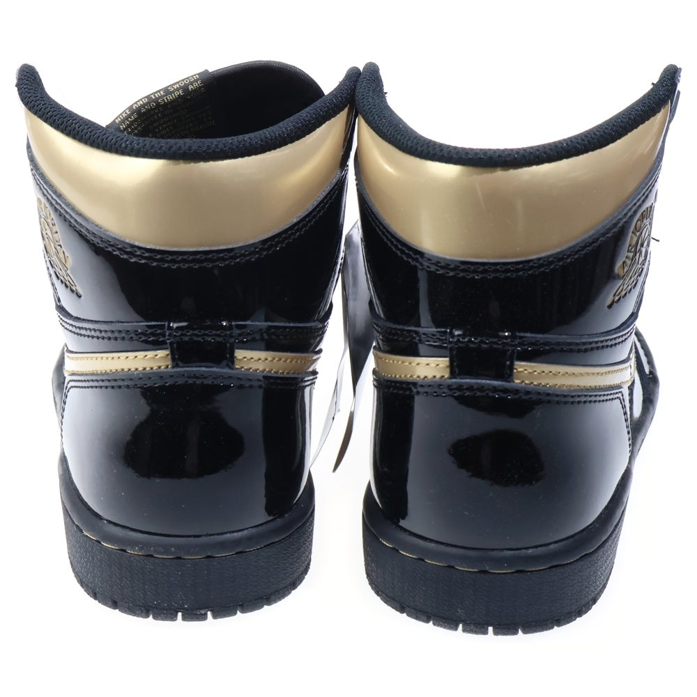 NIKE(ナイキ) AIR JORDAN 1 HIGH OG METALIC GOLD エアジョーダン1 メタリック ゴールド ハイカットスニーカー ブラック/ゴールド US7/25cm 555088-032