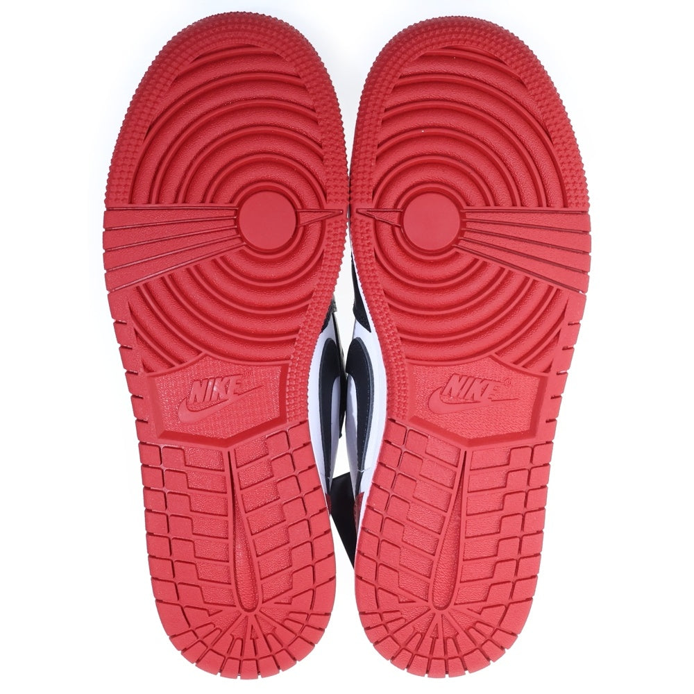 NIKE(ナイキ) AIR JORDAN 1 RETRO LOW OG GS エアジョーダン 1 ロー つま黒 ローカットスニーカーシューズ ブラック/レッド/ホワイト US7Y/25cm CZ0858-106