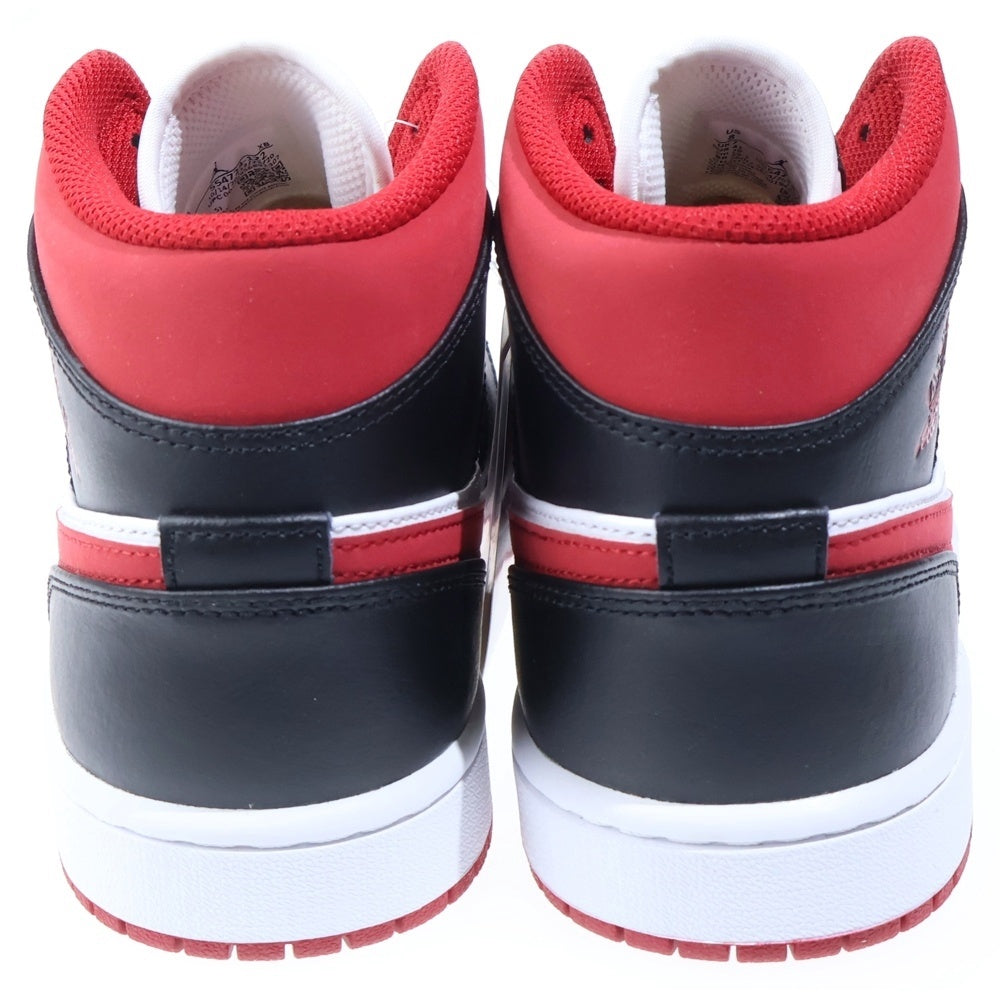 NIKE(ナイキ) AIR JORDAN 1 MID Gym Red エアジョーダン1 ミッド ジムレッド ミッドカットスニーカー ホワイト/ブラック/レッド US8/26cm 554724-122