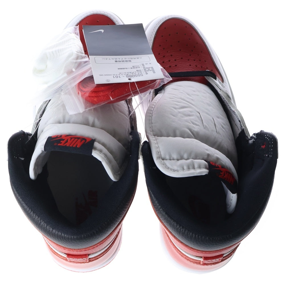 NIKE(ナイキ) AIR JORDAN 1 HIGH OG HERITAGE エアジョーダン 1 ヘリテージ ハイカットスニーカー ホワイト/レッド US7/25cm 555088-161