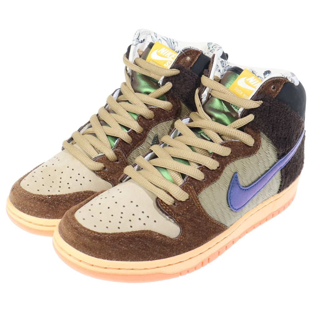 NIKE SB(ナイキエスビー) ×Concepts DUNK HIGH PRO QS DUCK コンセプツ ダンクハイ ダック ハイカットスニーカー スペシャルボックス ブラウン US7.5/25.5cm DC6887-200