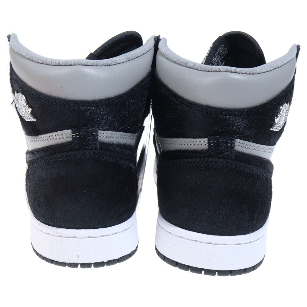 NIKE(ナイキ) WMNS AIR JORDAN 1 RETRO HI OG ウィメンズ エアジョーダン1 レトロ ハイカットスニーカー グレー/ブラック US8/25cm DZ2523-001 レディース