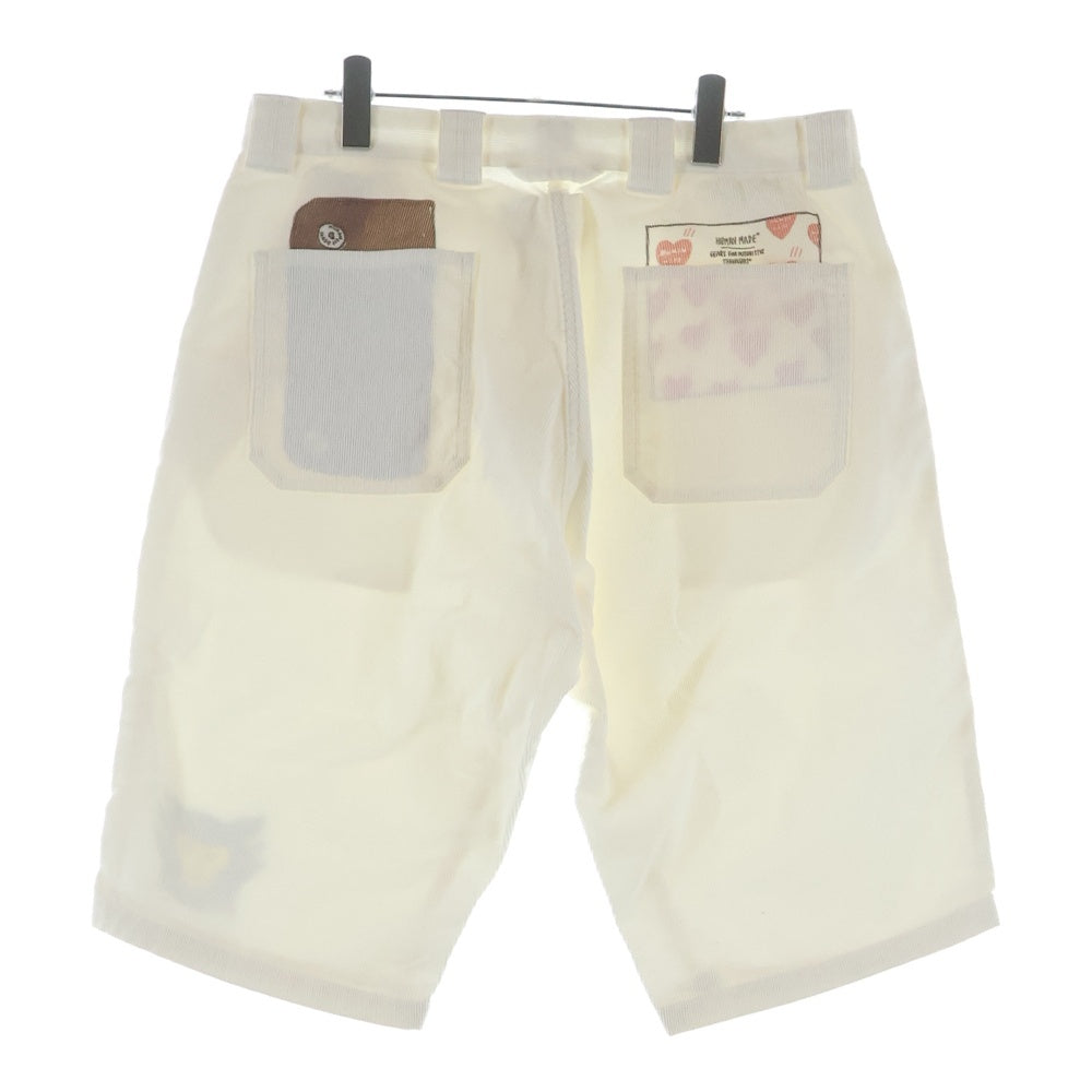 HUMAN MADE(ヒューマンメイド) Corduroy Short コーデュロイ ショートパンツ ハーフパンツ ホワイト HM16PT002