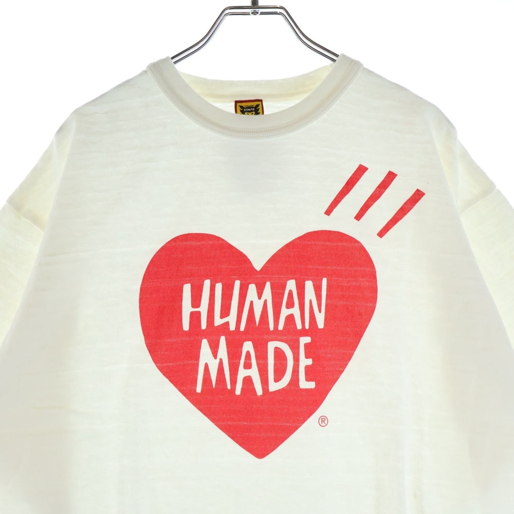 HUMAN MADE(ヒューマンメイド) Front Herat S/S Tee フロントハートプリント 半袖Tシャツ ホワイト HM17TE023