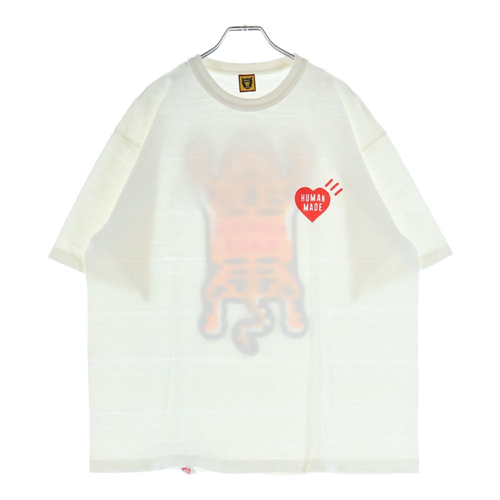 A BATHING APE(アベイシングエイプ) Heart Print Tee ハート プリント クルーネック 半袖Tシャツ カットソー ホワイト HM19TE024