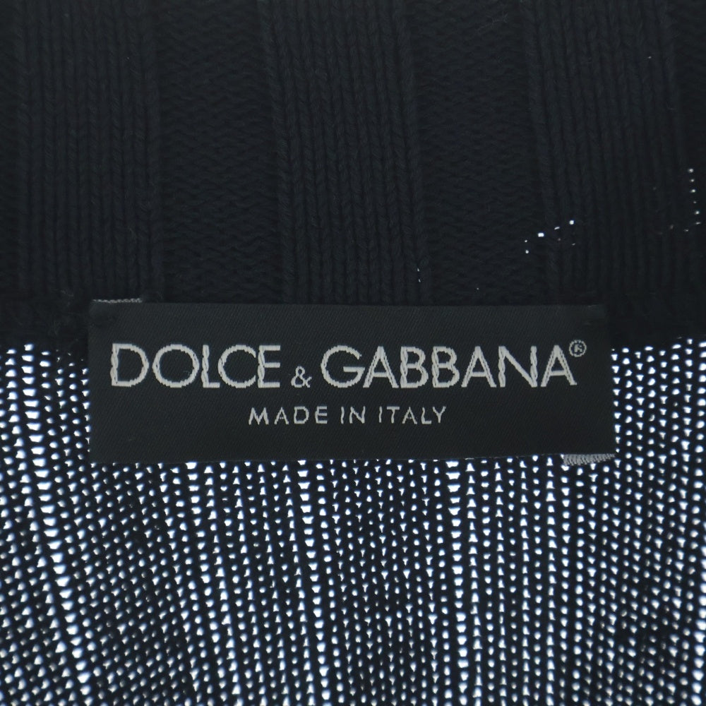 DOLCE & GABBANA(ドルチェアンドガッバーナ) コットン レーヨン ニットセーター カーディガン ブラック