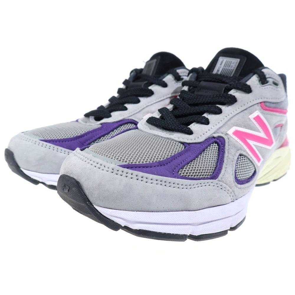 New Balance(ニューバランス) M990KT4 ×KITH キス スウェードレザー メッシュ ローカットスニーカー グレー/ピンク US9/27cm