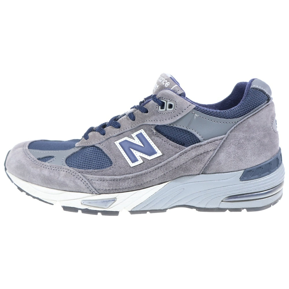 New Balance(ニューバランス) M991SGN メッシュ スウェードレザー ローカットスニーカー グレー/ネイビー US9.5/27.5cm