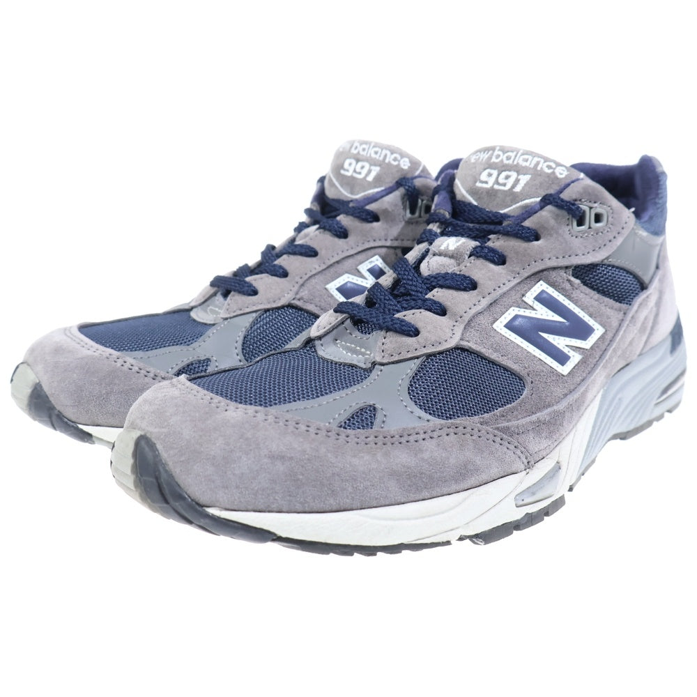 New Balance(ニューバランス) M991SGN メッシュ スウェードレザー ローカットスニーカー グレー/ネイビー US9.5/27.5cm
