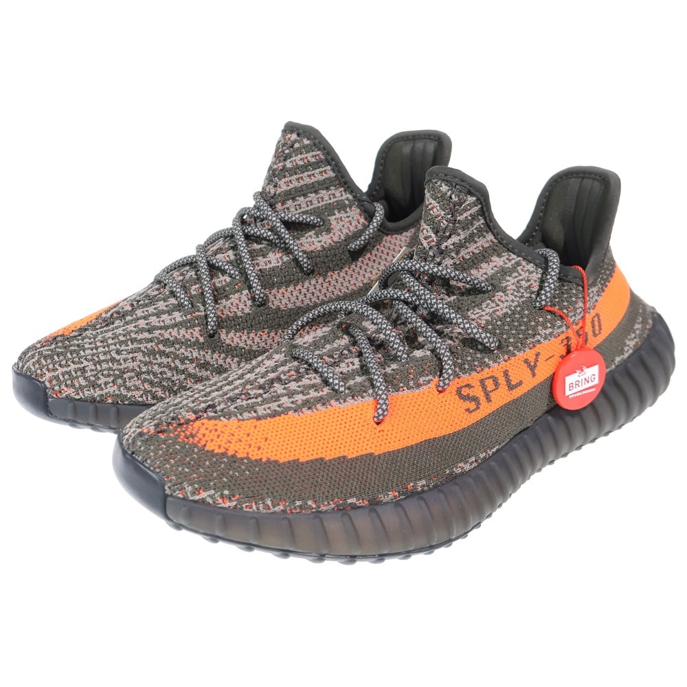 adidas(アディダス) YEEZY BOOST 350V2 CARBON BELUGA イージーブースト カーボン ベルーガ ローカットスニーカー グレー/オレンジ US9.5/27.5cm HQ7045