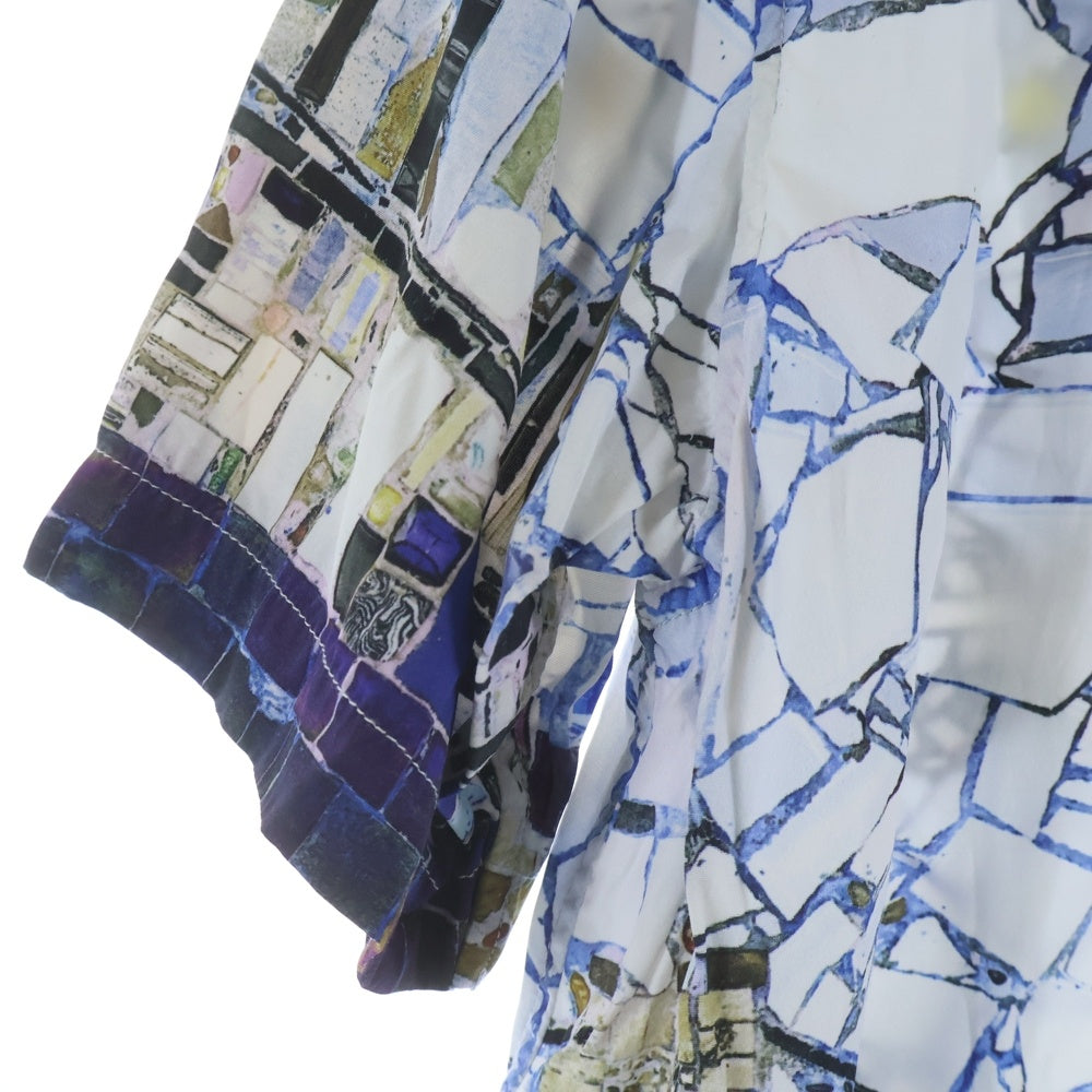 SUPREME(シュプリーム) 24SS Mosaic S/S Shirt モザイク柄 レーヨン半袖シャツ ブルー調