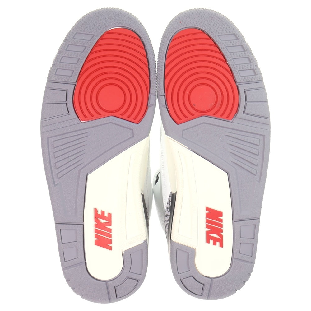 NIKE(ナイキ) AIR JORDAN 3 RETRO WHITE CEMENT REIMAGINED DN3707-100 エアジョーダン3 ホワイトセメント ホワイト/ブラック ミッドカットスニーカー US8.5/26.5cm