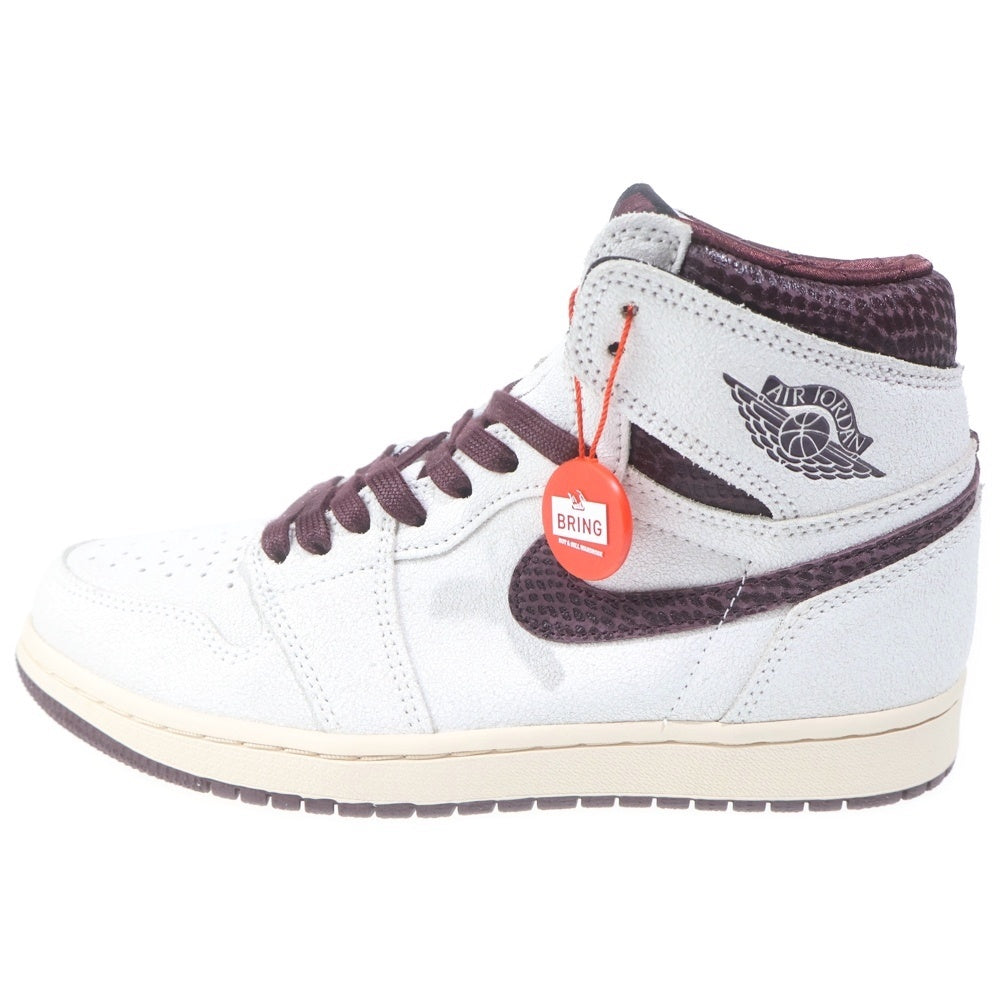 NIKE(ナイキ) ×A MA MANIERE AIR JORDAN 1 RETRO HIGH OG SP DO7097-100 アママニエール エアジョーダン1 ハイカットスニーカー グレー/ブラウン US8.5/26.5cm