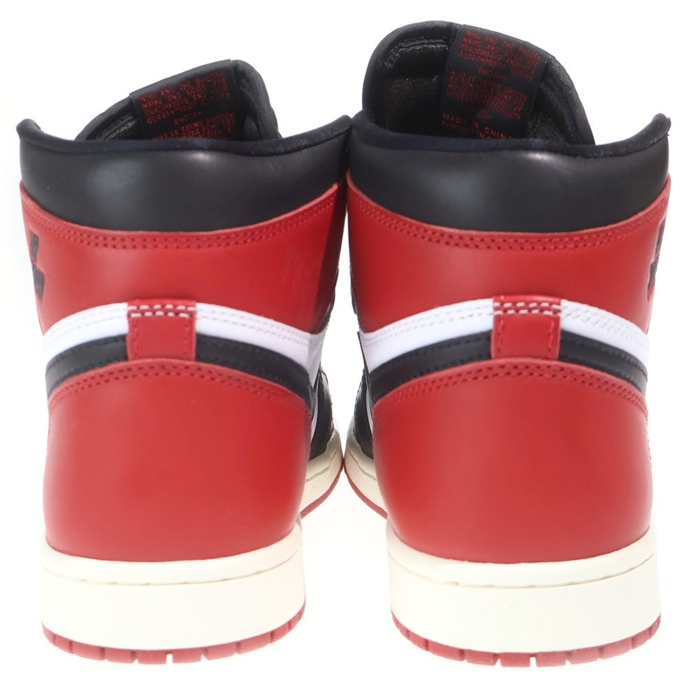 NIKE(ナイキ) AIR JORDAN 1 RETRO HIGH OG BLACK TOE DZ5485-106 エアジョーダン1 ブラックトゥ つま黒 ハイカットスニーカー ブラック/ホワイト/レッド US8/26cm