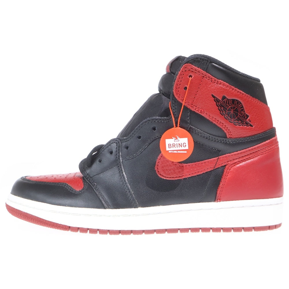 NIKE(ナイキ) 【2016年製】AIR JORDAN 1 RETRO HIGH OG BANNED BRED 555088-001 エアジョーダン1 ブレッド ハイカットスニーカー ブラック/レッド US8.5/26.5cm