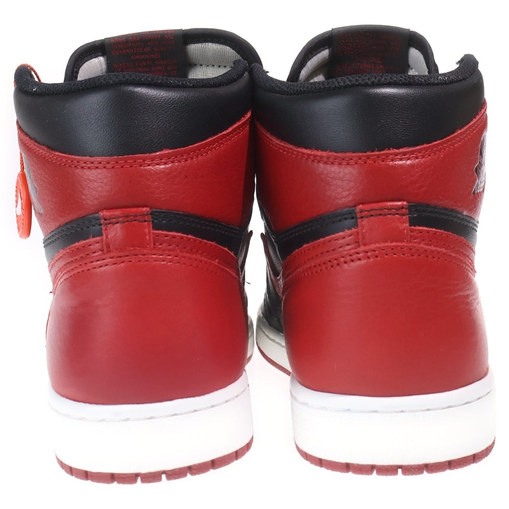 NIKE(ナイキ) 【2016年製】AIR JORDAN 1 RETRO HIGH OG BANNED BRED 555088-001 エアジョーダン1 ブレッド ハイカットスニーカー ブラック/レッド US8.5/26.5cm