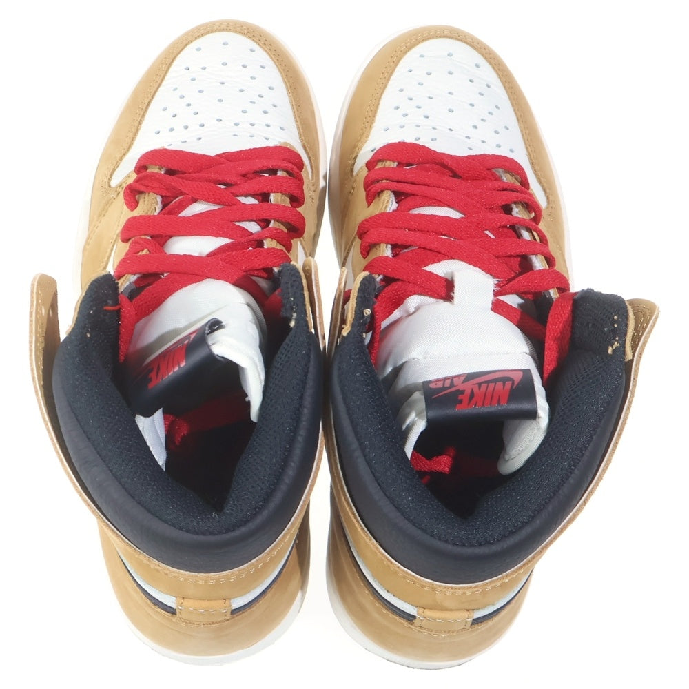 NIKE(ナイキ) AIR JORDAN 1 RETRO ROOKIE OF THE YEAR 555088-700 エアジョーダン1 ルーキーオブザイヤー ハイカットスニーカー ホワイト/ブラック/ブラウン US8.5/26.5cm