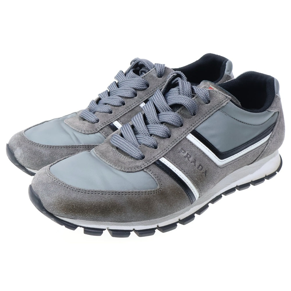 PRADA SPORT(プラダ スポーツ) スウェード ローカットスニーカー シューズ グレー