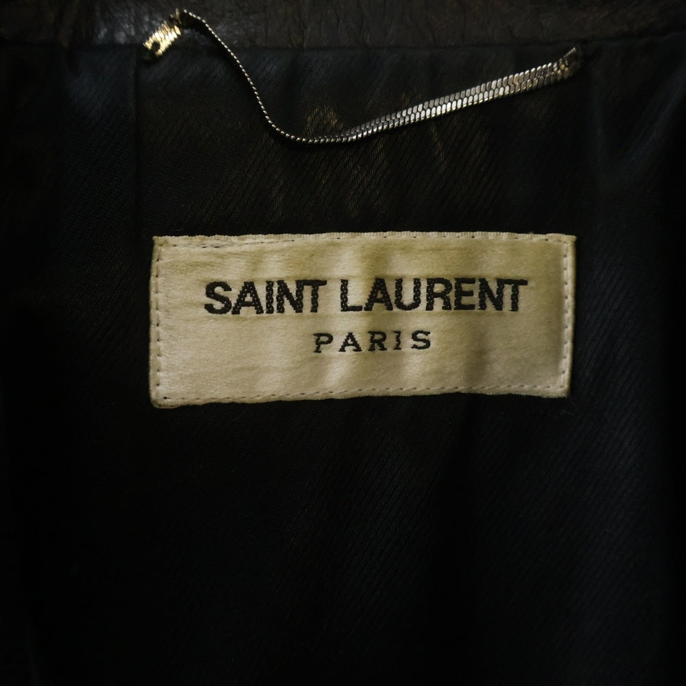 SAINT LAURENT PARIS(サンローランパリ) 13AW クラシック モーター サイクル ダブルライダース レザー ジャケット ブラック 330462