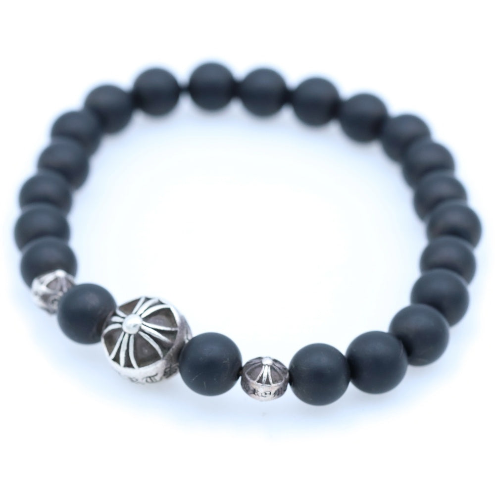 CHROME HEARTS(クロムハーツ) 8mm BEAD 8mm ビーズブレス BEAD 8mm ビーズブレスレット ブラック/ブレスレット